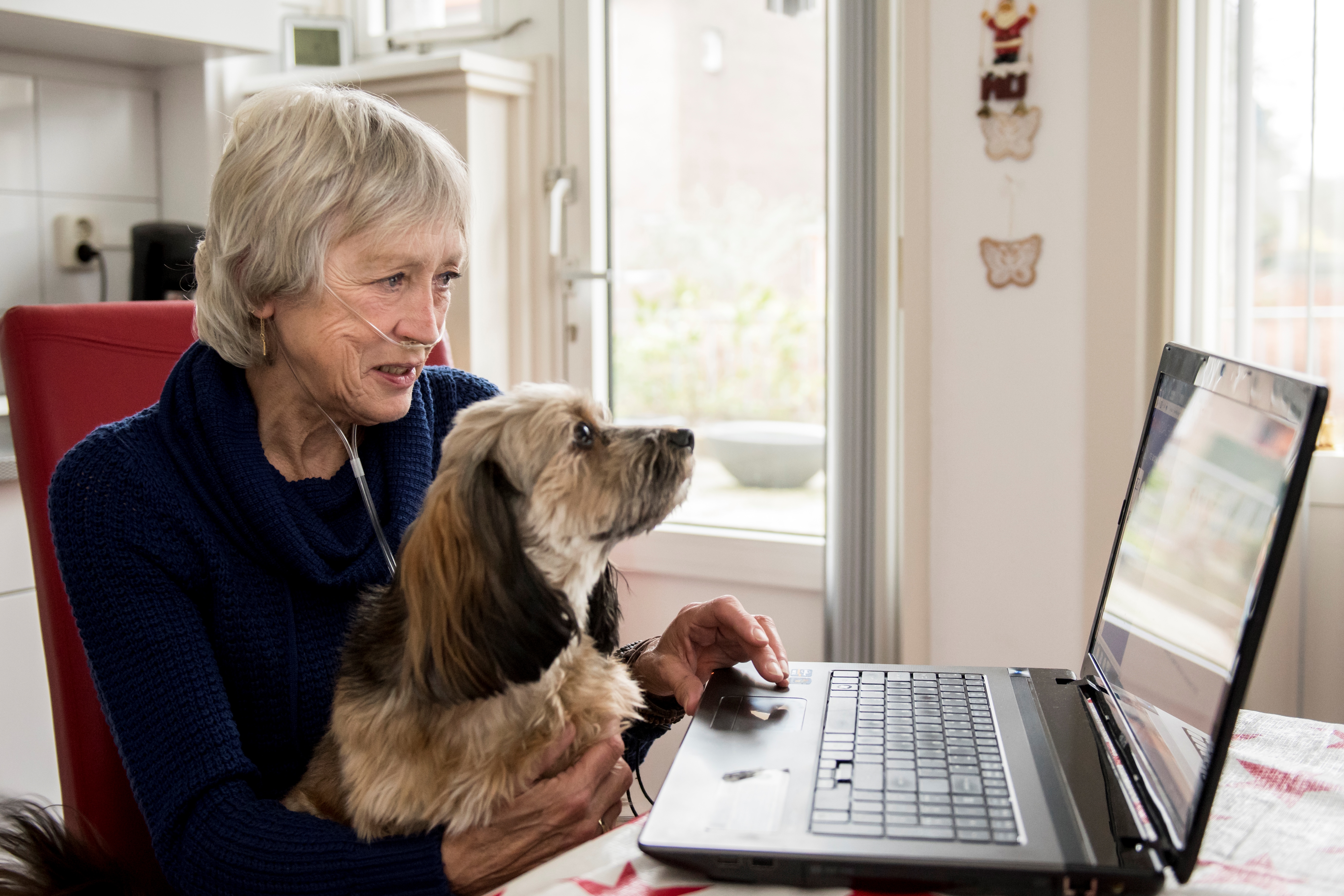 Mevrouw Bot met de COPD-coach