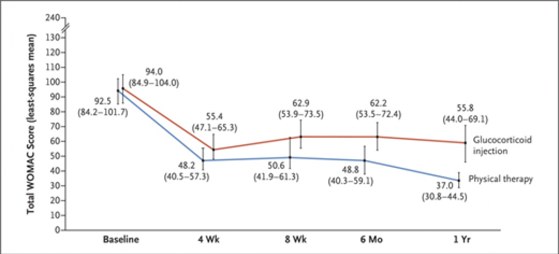 Figuur 1: WOMAC-score  Deyle et al. (2020)