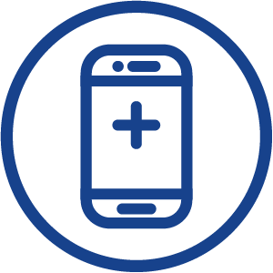 Blauwe lijn icoon MijnOLVG