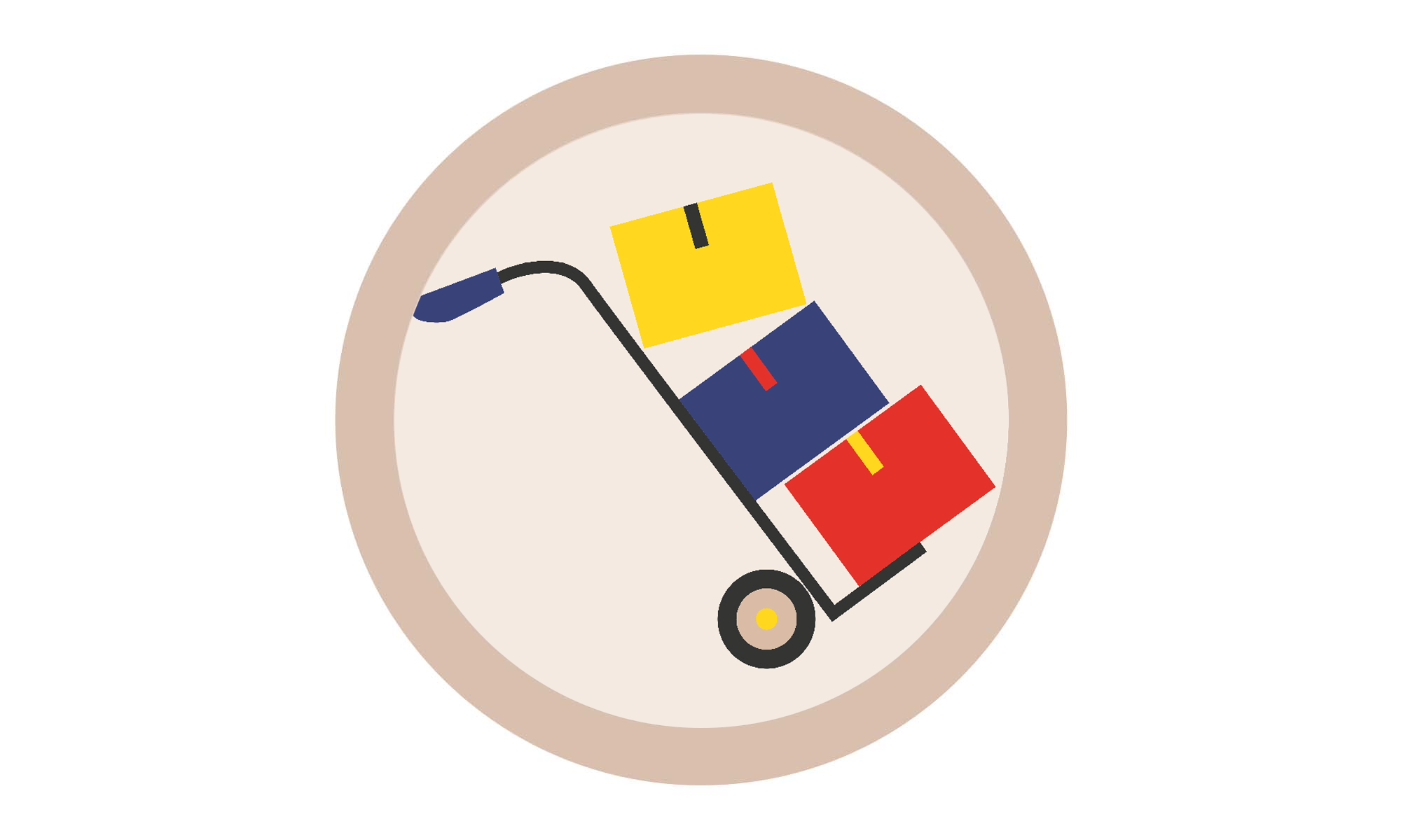 Icoon met verhuisdozen