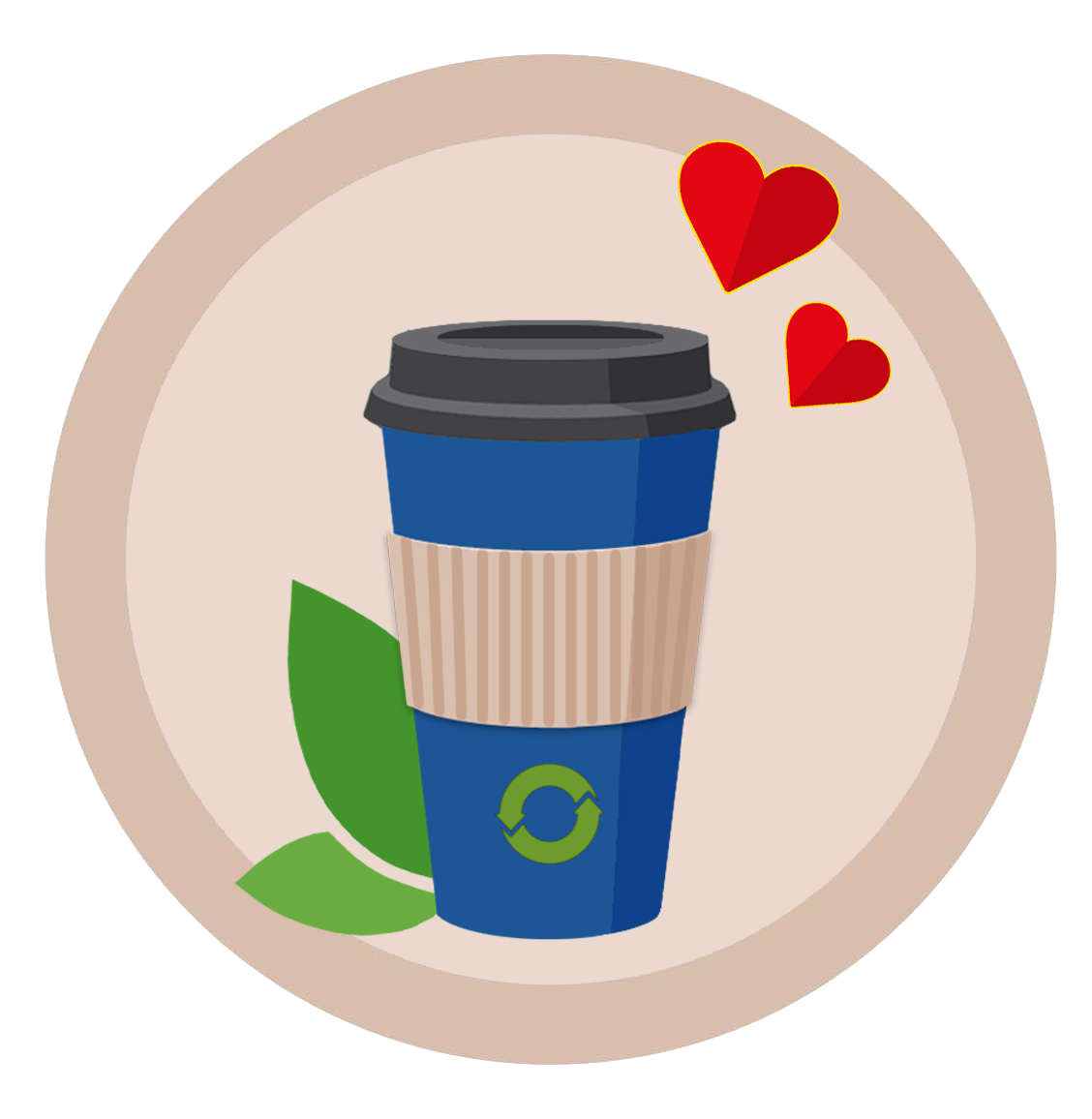 Afbeelding van cirkel met koffiebeker - bring your own cup