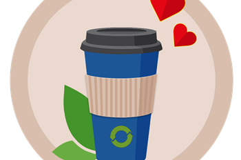 Afbeelding van cirkel met koffiebeker - bring your own cup